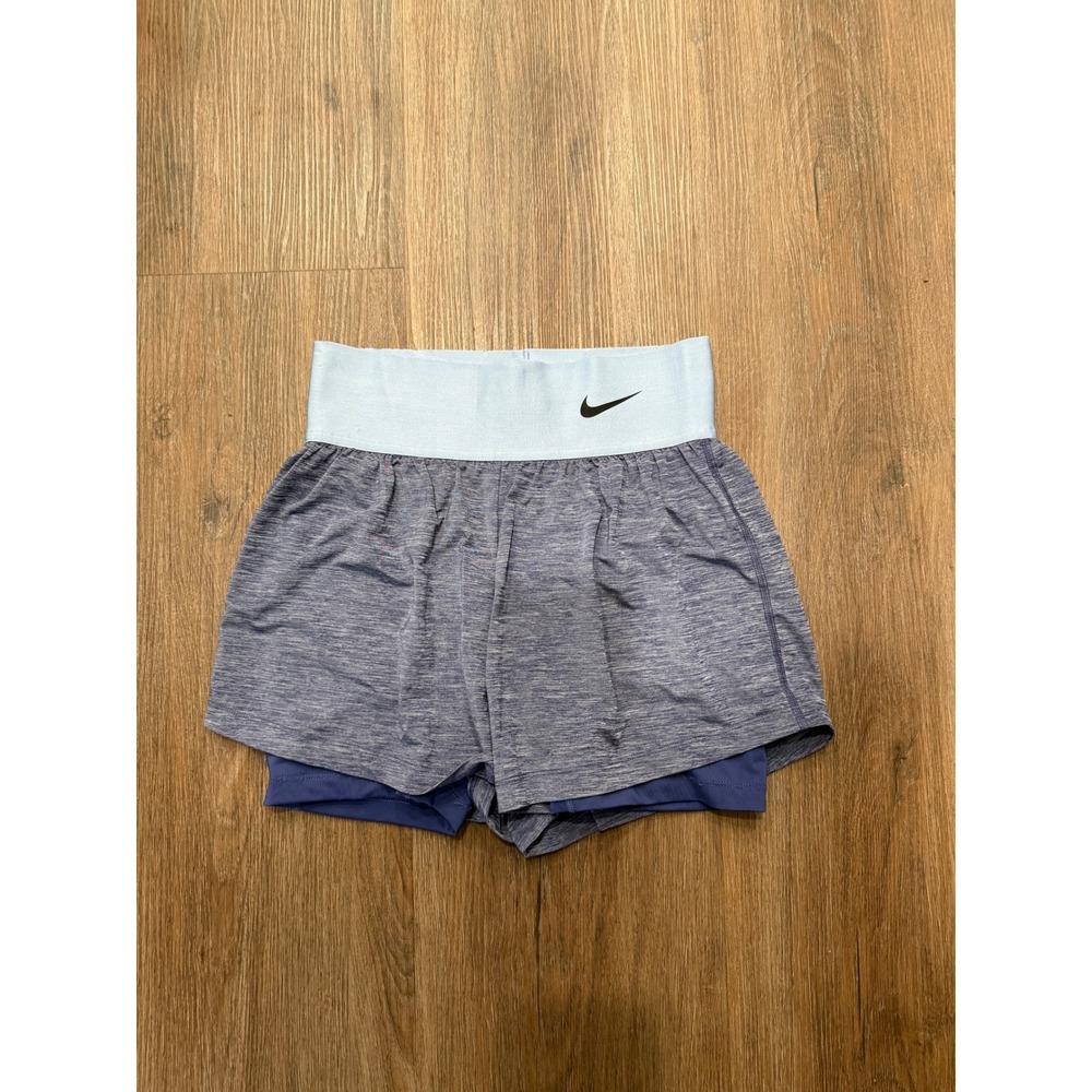 Nike Dri-FIT Running Shorts Women Lavender Blue Athletic Built-in Liner Size XS
